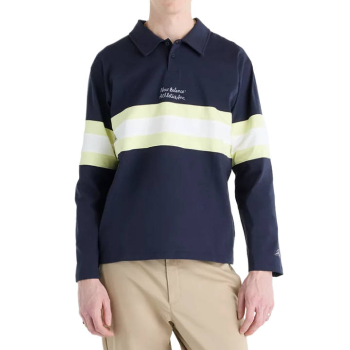 New Balance New Balance Polo Shirts Men's Blue/Green Polo Collar Moderate