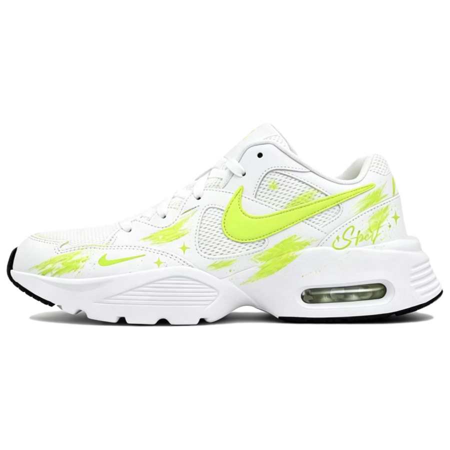 Nike Nike Air Max Fusion Running Shoes Unisex Low Top White & Neon Green & Black & Multicolor