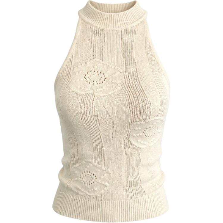 CHARM GLOW Tank Tops Women's Crew Neck Thin Nipped In Waist