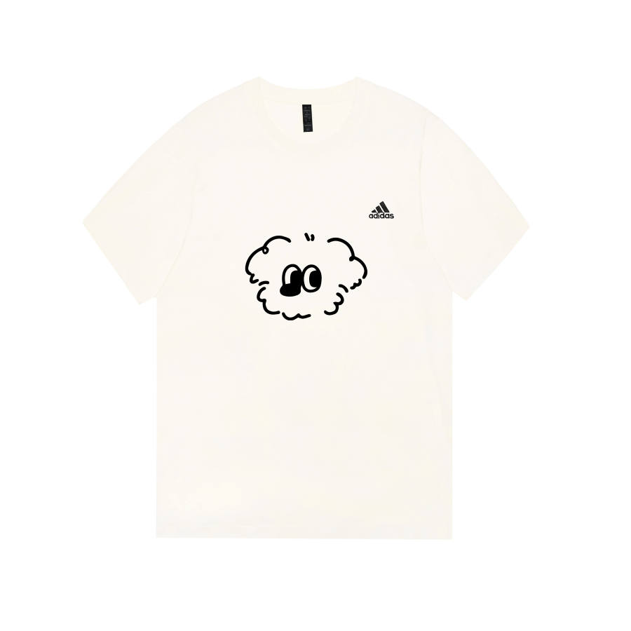 Adidas Adidas MUST HAVES T Shirts Unisex Ecru Crew Neck Moderate