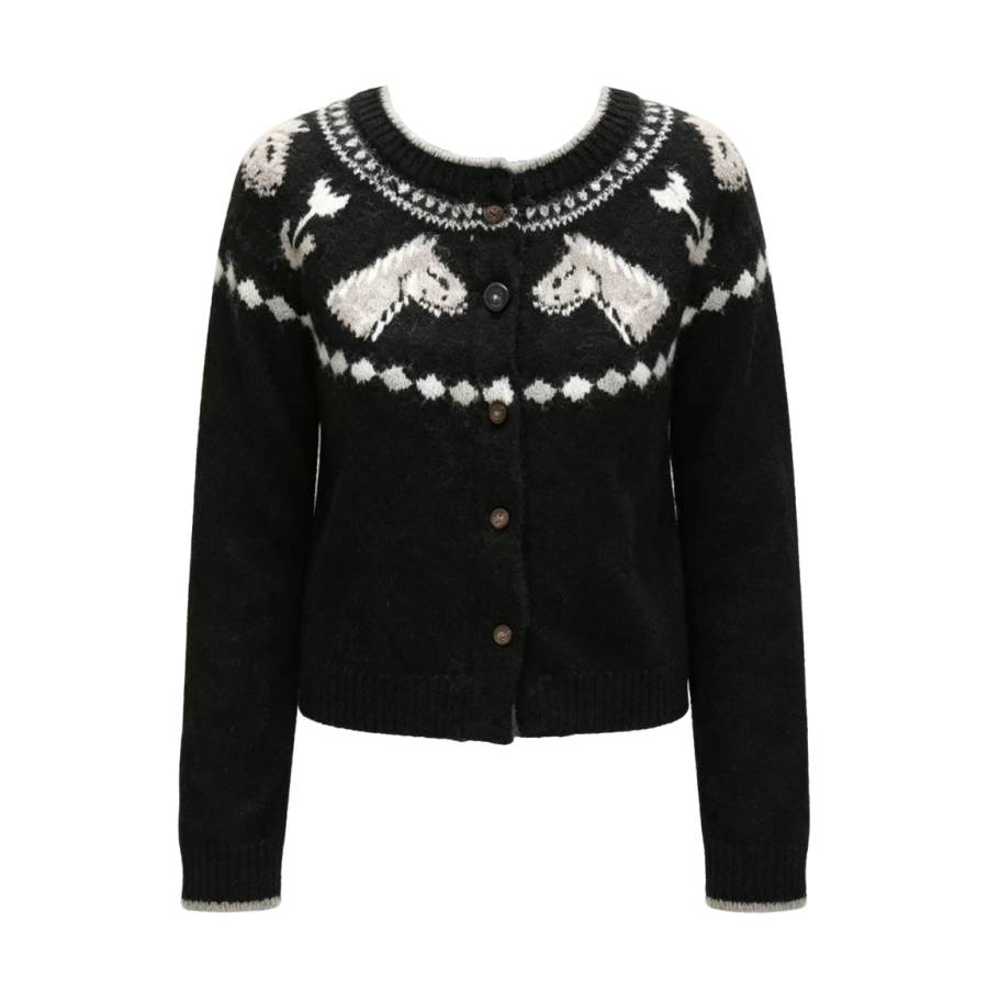 FINDSME GAGA Knitwear Women's Crew Neck Moderate Straight Fit