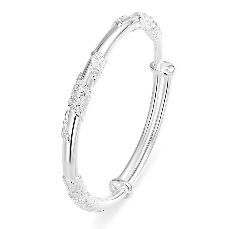 Lao Feng Xiang 999 Fine Silver Material Bangles Women's