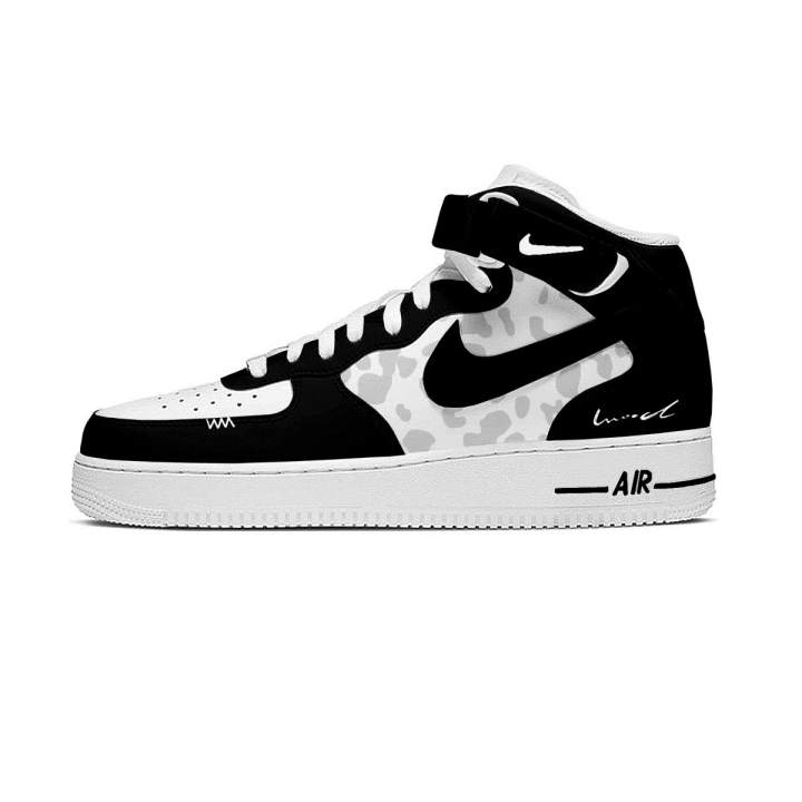 Nike Nike Air Force 1 Skateboard Shoes Men's Mid Top Black