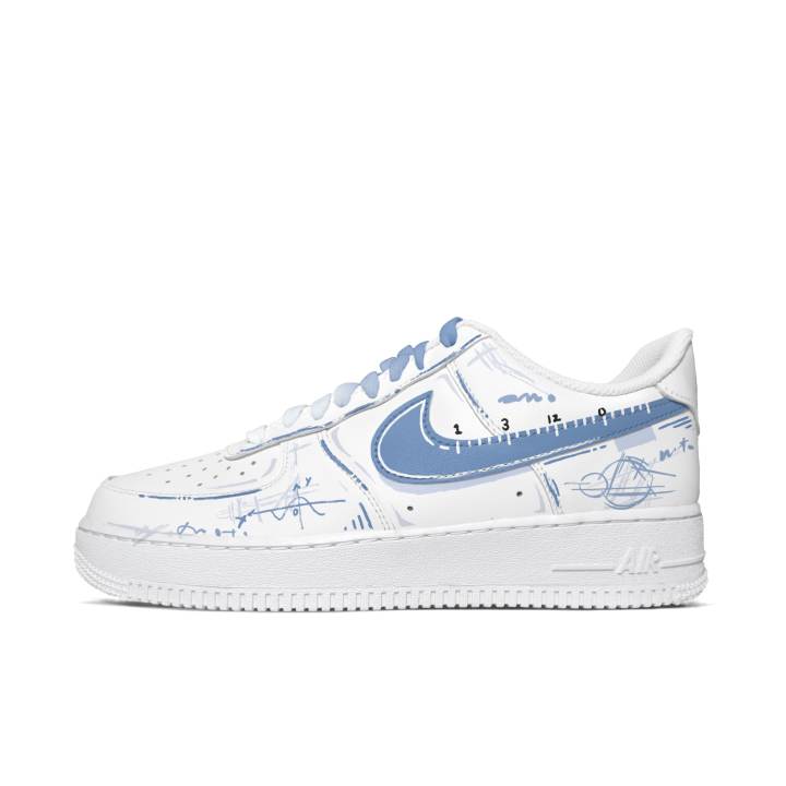 Nike Nike Air Force 1 Skateboard Shoes Men's Low Top White/Blue