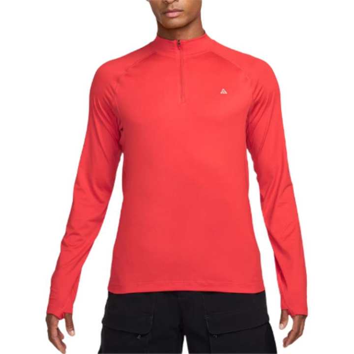 Nike Nike Quick Dry T Shirts Men's Red Stand Collar