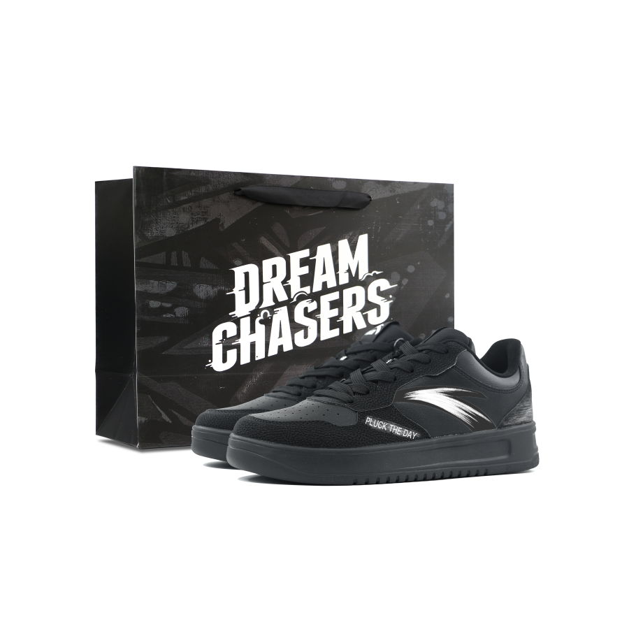 ANTA Easy Skateboard Shoes Men's Low Top Black