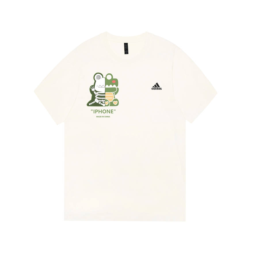 Adidas Adidas MUST HAVES T Shirts Unisex Ecru Crew Neck Moderate