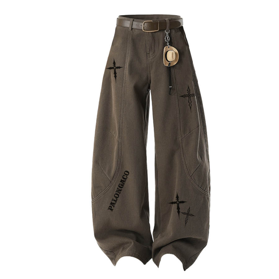 PAL ONGACO Casual Pants Unisex Moderate Wide Leg Pants