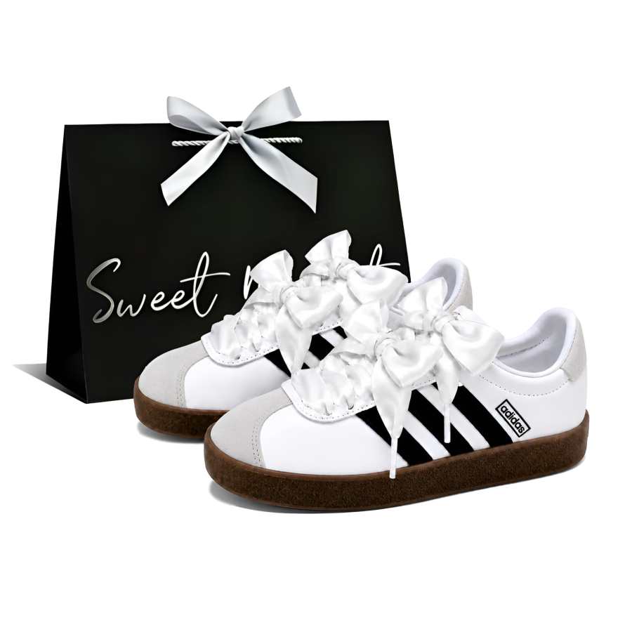 Adidas Adidas VL COURT 3.0 German Army Trainers Women's Low Top Black/White/Gray/Brown