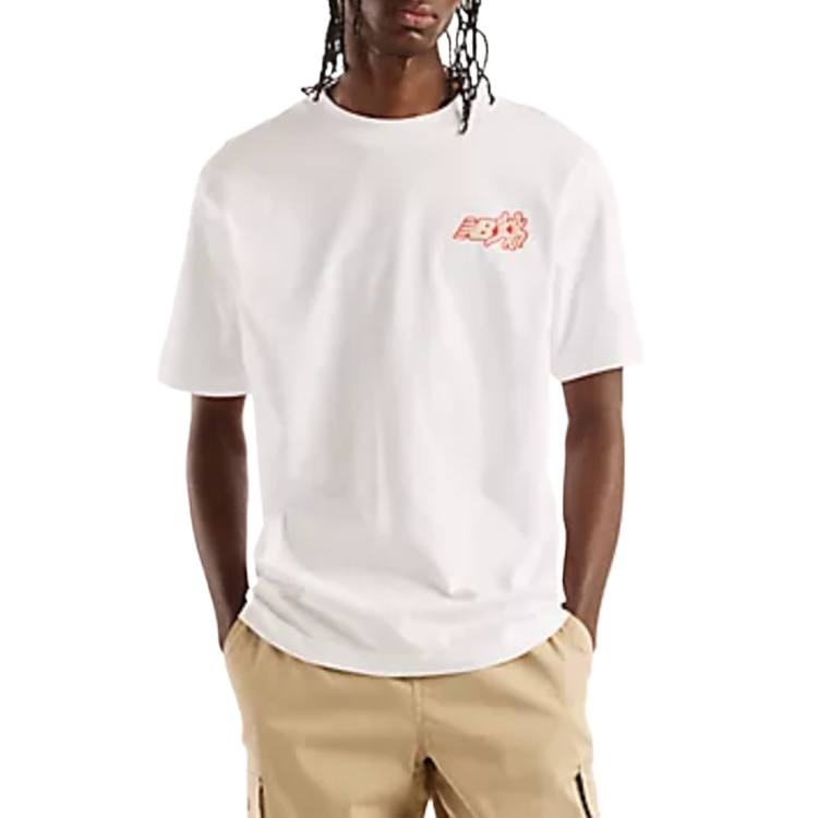 New Balance New Balance T Shirts Men's White Crew Neck Moderate