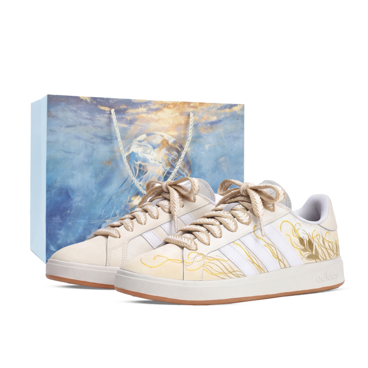 Adidas Adidas Skateboard Shoes Unisex Low Top Gray/White/Gold/Brown