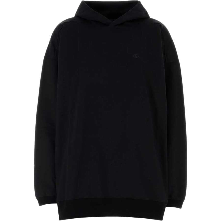 GUCCI Knitwear Women's Black Hooded Non Detachable Moderate Straight Fit