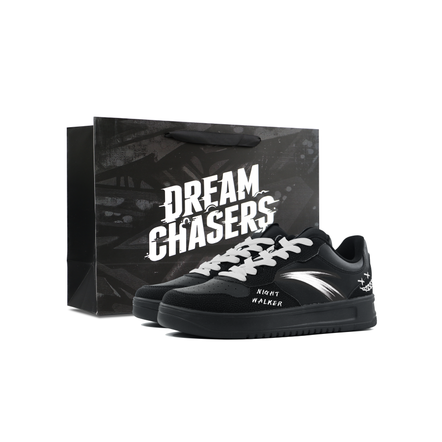 ANTA Easy Skateboard Shoes Men's Low Top Black