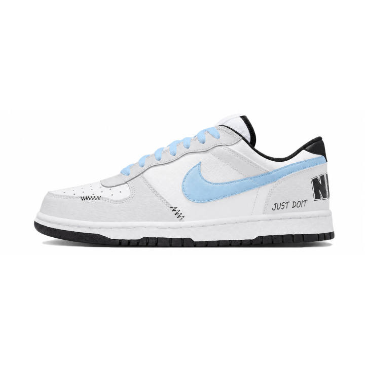 Nike Nike Big Low Lux Skateboard Shoes Unisex Low Top White Blue Black Color Block