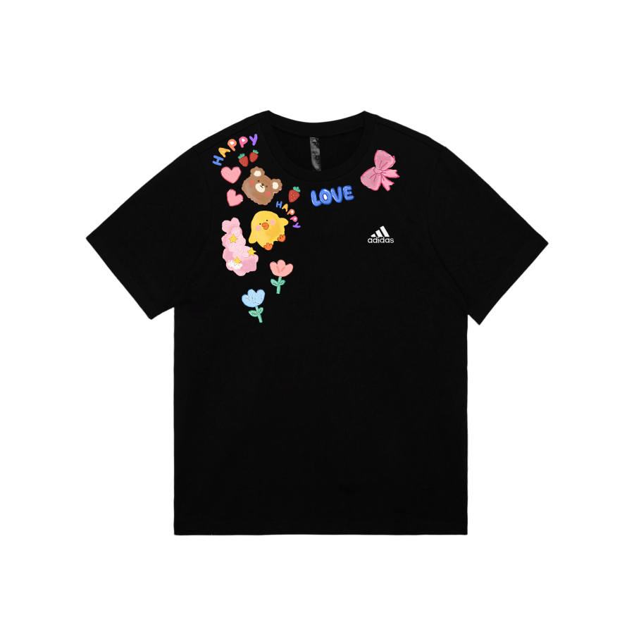 Adidas Adidas MUST HAVES T Shirts Unisex Black Crew Neck Moderate Straight Fit