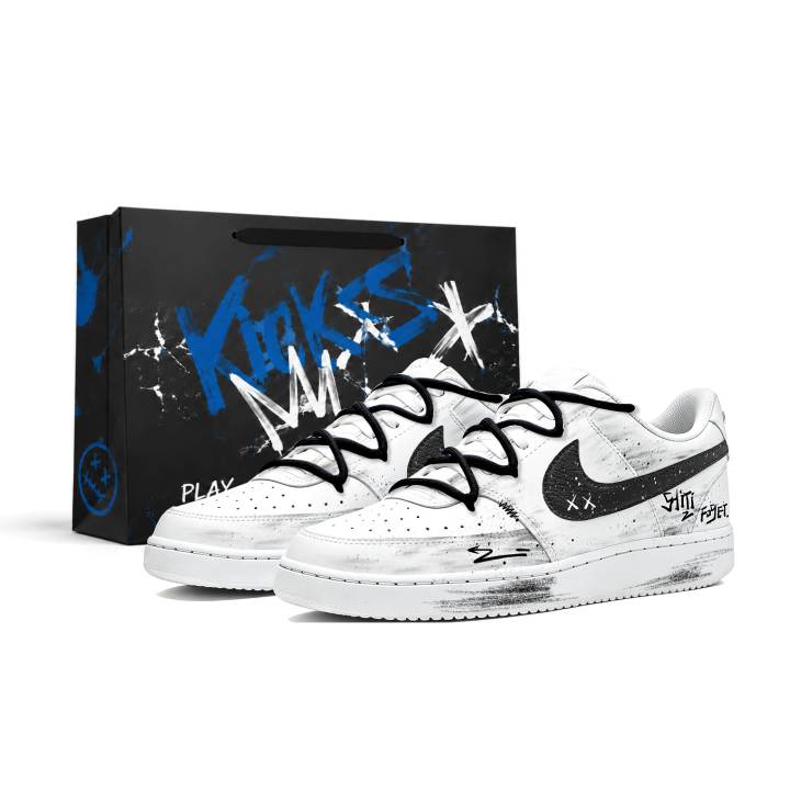 Nike Nike Court Vision Skateboard Shoes Men's Low Top Black
