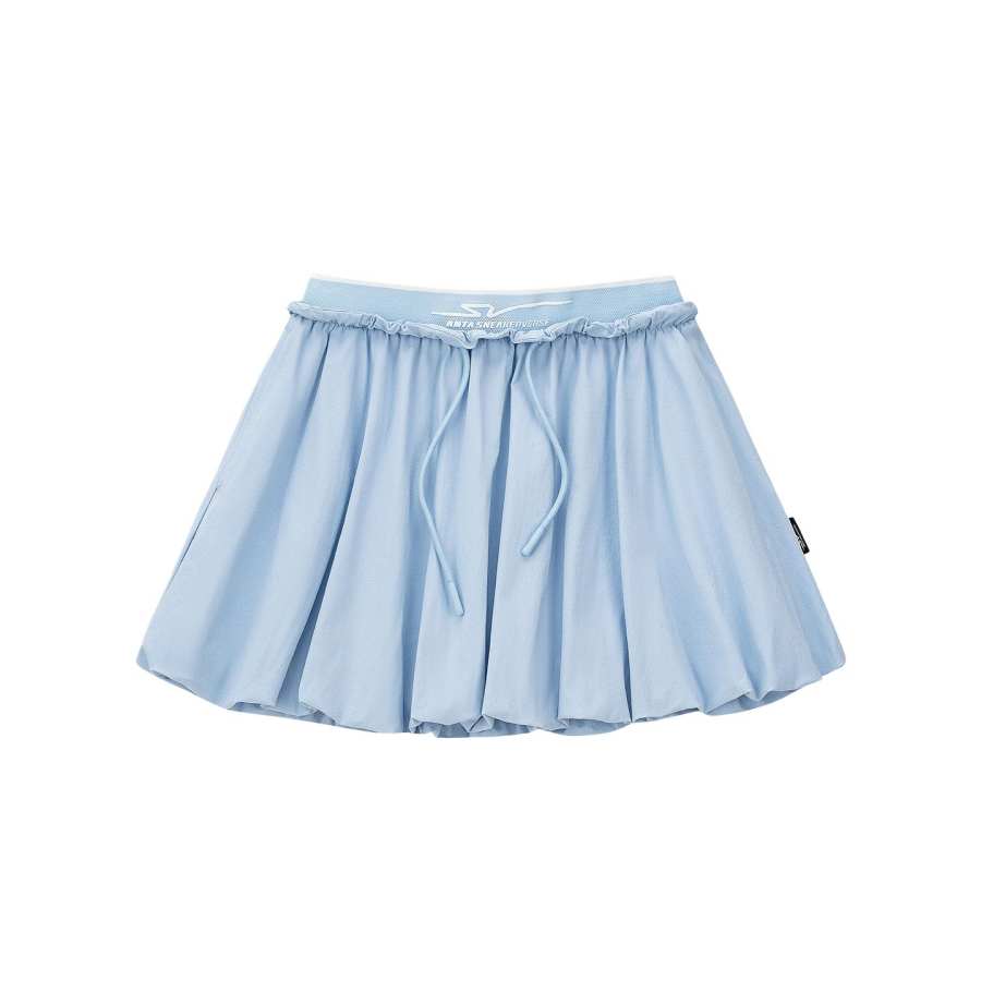 ANTA Sports Life Collection Casual Short Skirts Women's Sky Blue Moderate Short Skirt Pleated Skirt