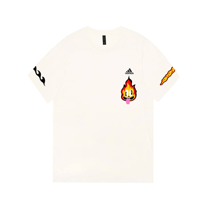 Adidas Adidas MUST HAVES T Shirts Unisex Ecru Crew Neck Moderate
