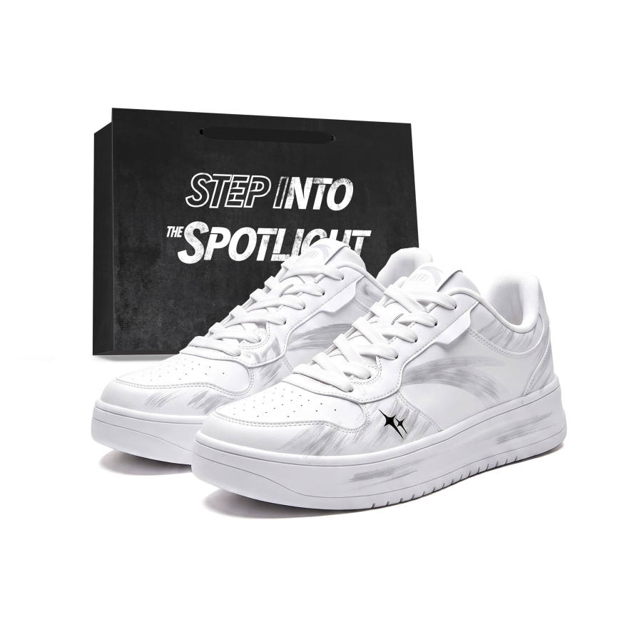 ANTA Easy Skateboard Shoes Men's Low Top White