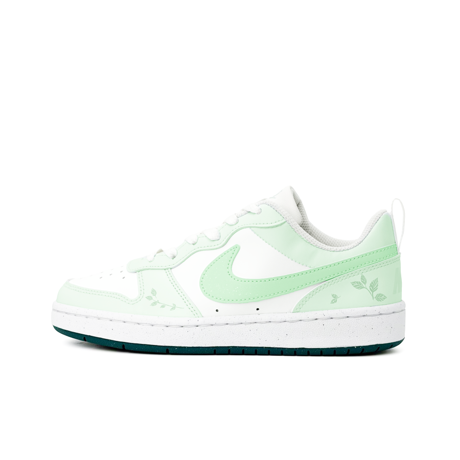 Nike Nike Court Borough Skateboard Shoes Unisex Low Top White Green Contrast