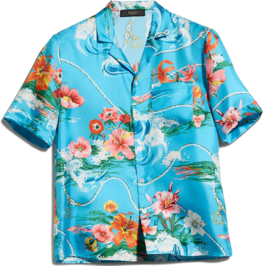 GUCCI GUCCI Shirts Men's Multicolor Lapel Moderate