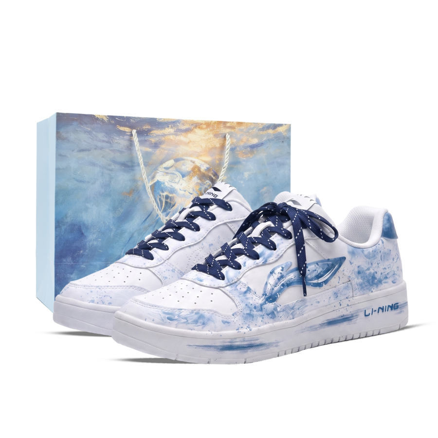 Li-Ning Li Ning Skateboard Shoes Unisex Low Top White/Blue