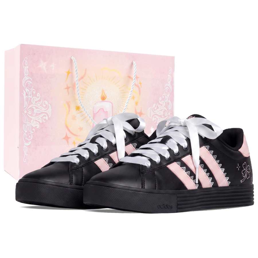 Adidas Adidas Daily 4.0 Skateboard Shoes Unisex Low Top Black/Pink