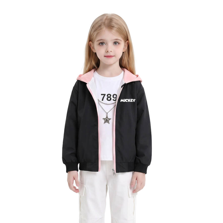 Disney Grade School Jackets Hooded Non Detachable Moderate Stretch