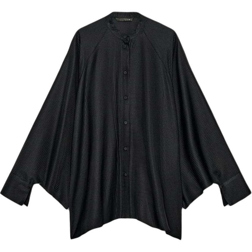 ZARA ZW Shirts Women's Black Crew Neck