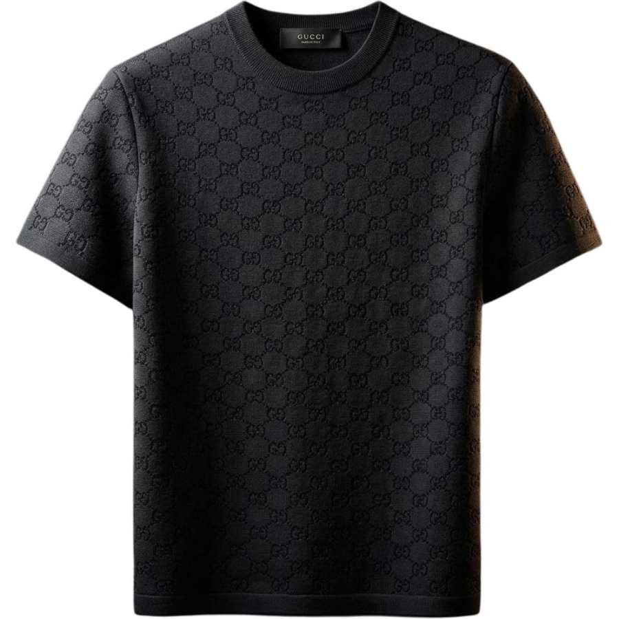 GUCCI T Shirts Men's Black Crew Neck