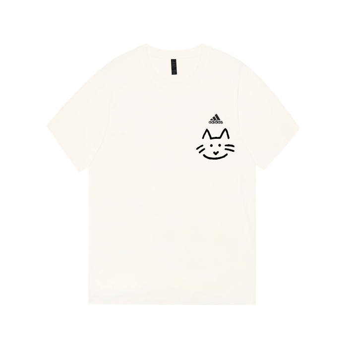Adidas Adidas MUST HAVES T Shirts Unisex Ecru Crew Neck Moderate