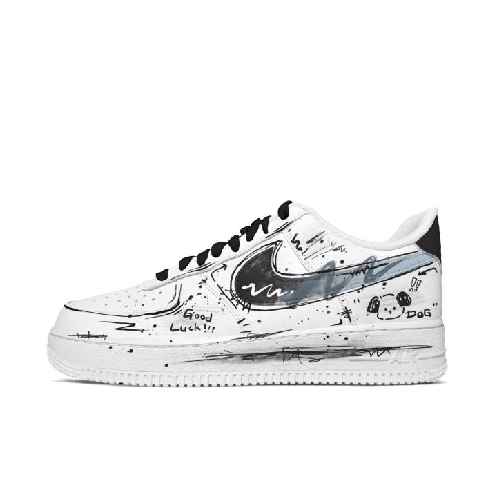 Nike Nike Air Force 1 Skateboard Shoes Men's Low Top White/Blue/Black