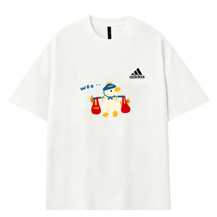 Adidas Adidas MUST HAVES T Shirts Men's White Crew Neck Moderate
