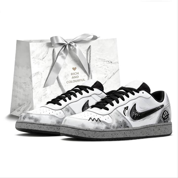 Nike Nike EBERNON Skateboard Shoes Men's Low Top White