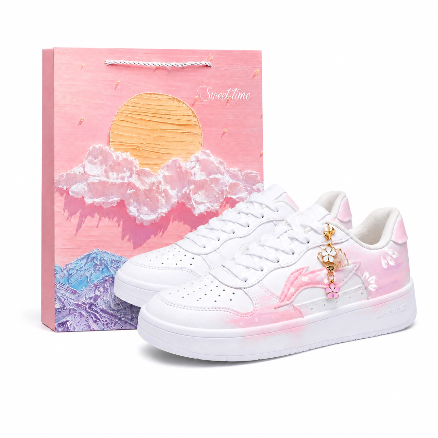 Li-Ning Li Ning Floating Boat Skateboard Shoes Women's Low Top Pink