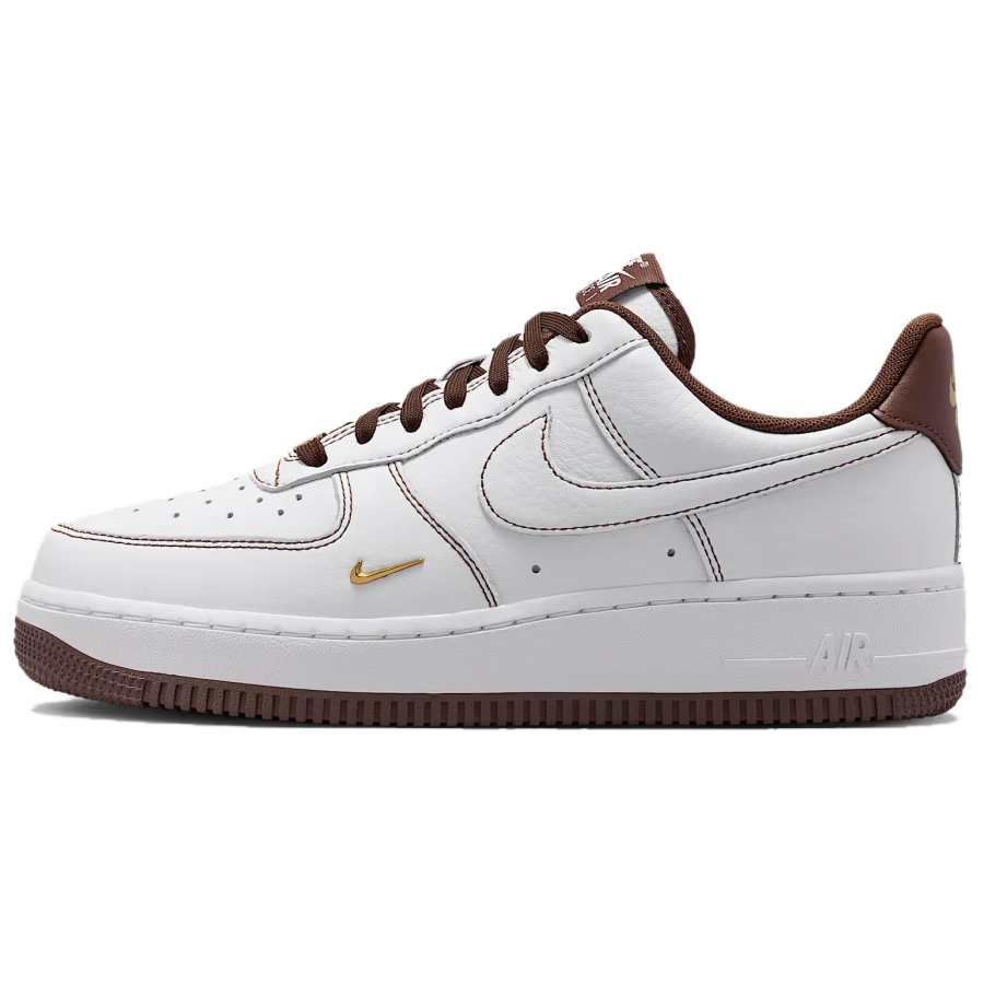 Nike Nike Air Force 1 Skateboard Shoes Women's Low Top White Gold Brown