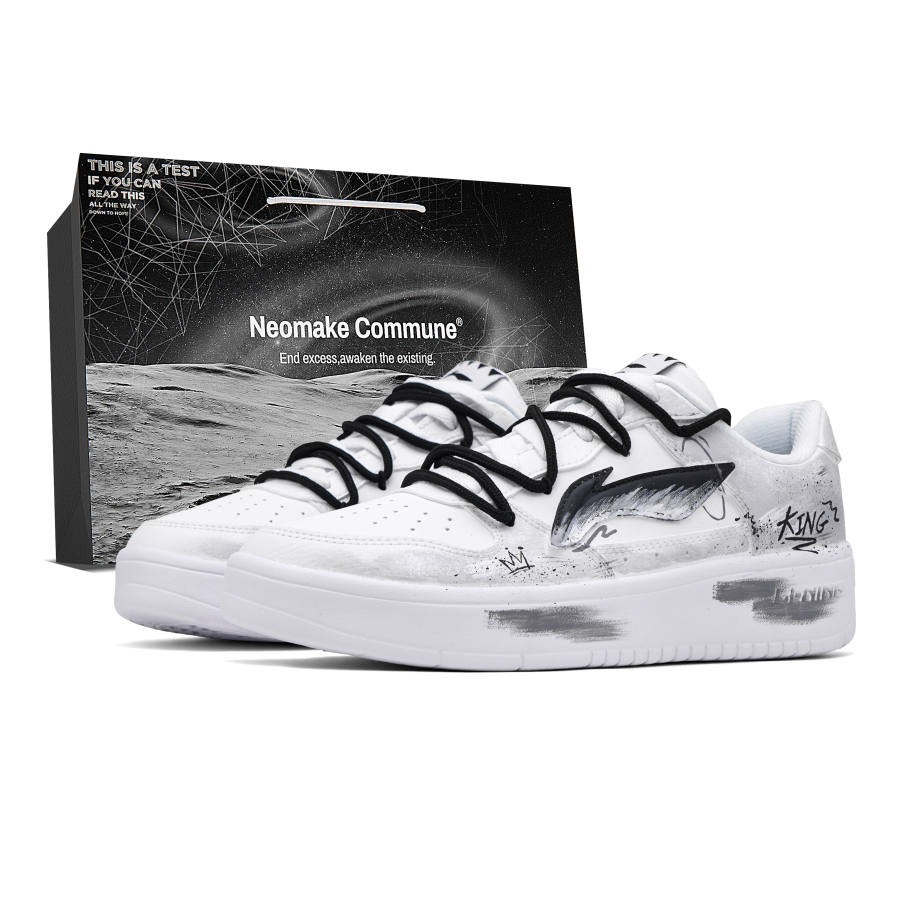 Li-Ning Li Ning Floating Boat Skateboard Shoes Men's Low Top White/Gray/Black