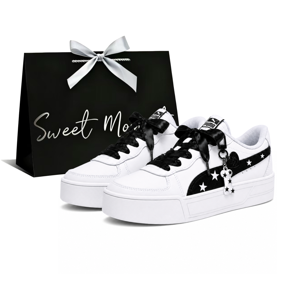 PUMA Skye Skateboard Shoes Women's Low Top Black/White