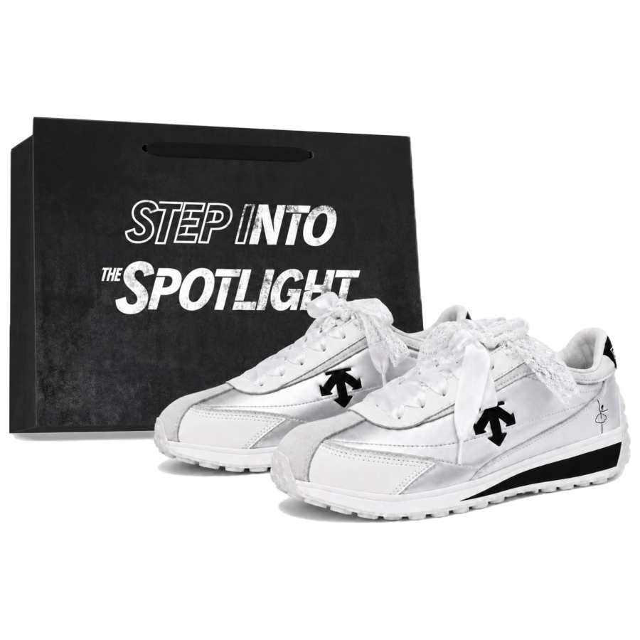 DESCENTE Cron Racer Skateboard Shoes Unisex Low Top Silver/White