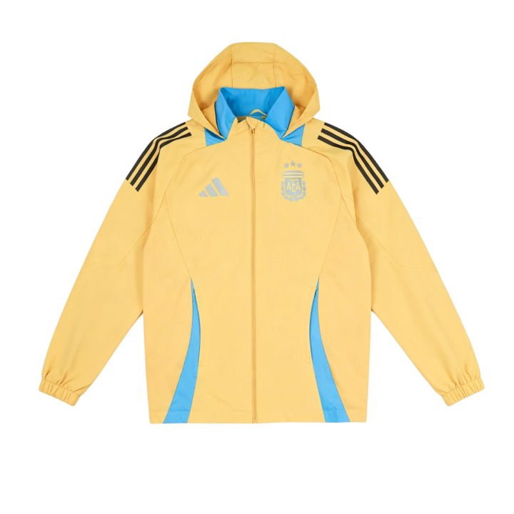 Adidas Adidas Jackets Men's Yellow/Blue Hooded Non Detachable Moderate