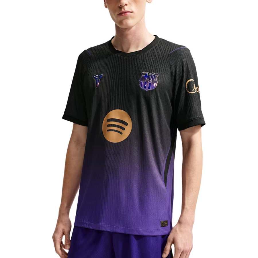 Nike Nike X FC Barcelona Soccer Jerseys Men's Field Purple/Field Purple/Black/Metal Gold Crew Neck