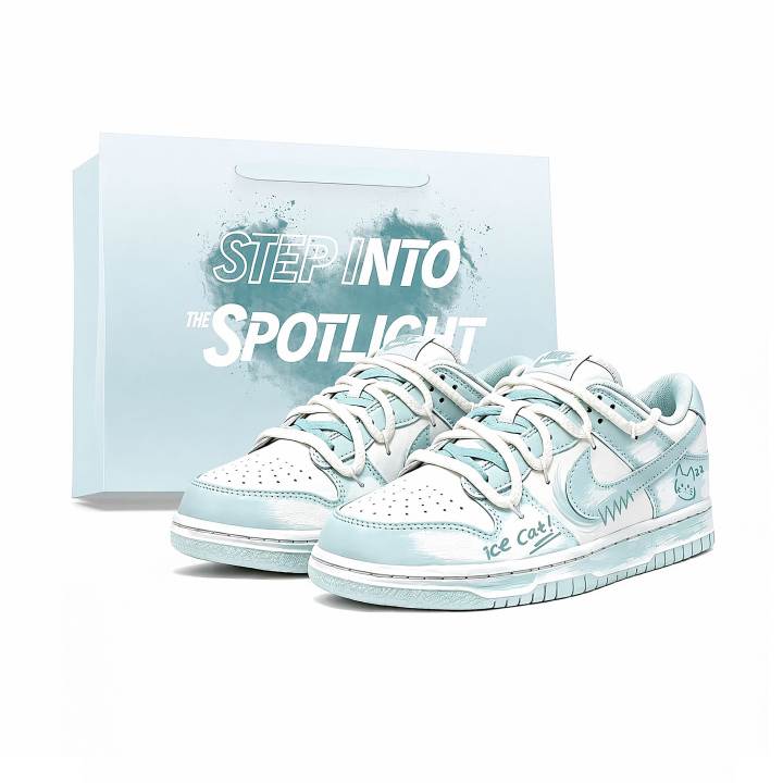 Nike Nike Dunk Skateboard Shoes Women's Low Top White/Blue