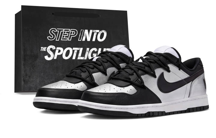 Nike Nike Big Skateboard Shoes Unisex Low Top Silver/Black