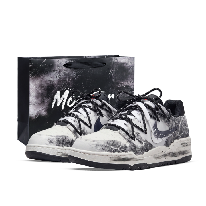 Nike Nike Full Force Skateboard Shoes Unisex Low Top White/Black/Gray