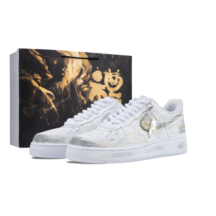 Nike Nike Air Force 1 Skateboard Shoes Unisex Low Top White/Gold
