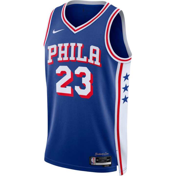 Nike Nike Philadelphia 76ers Basketball Jerseys Unisex Royal Blue V Neck Moderate