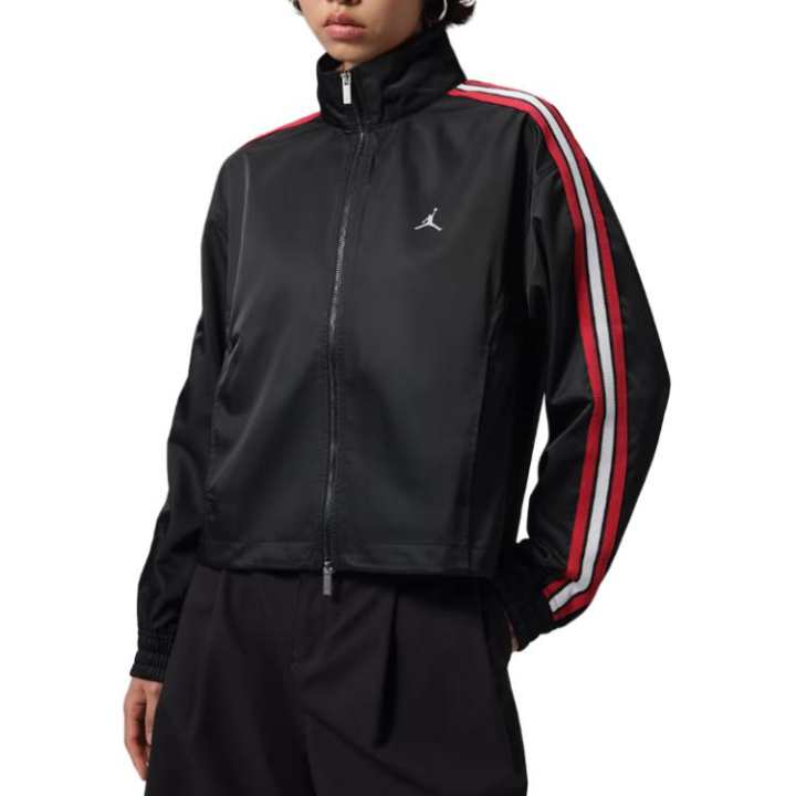 Jordan Jordan Brooklyn Jackets Women's Black Stand Collar Moderate