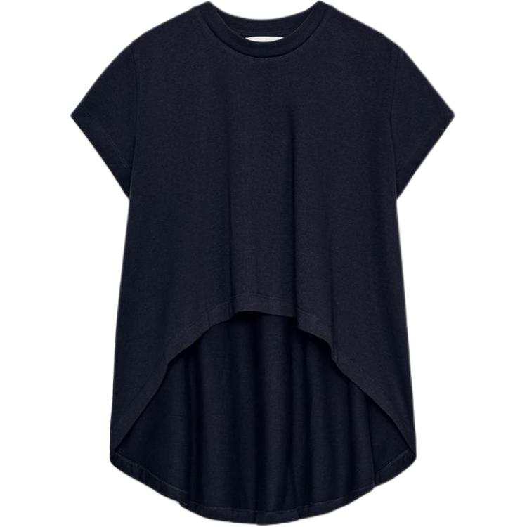 ZARA T Shirts Women's Sea Blue Crew Neck