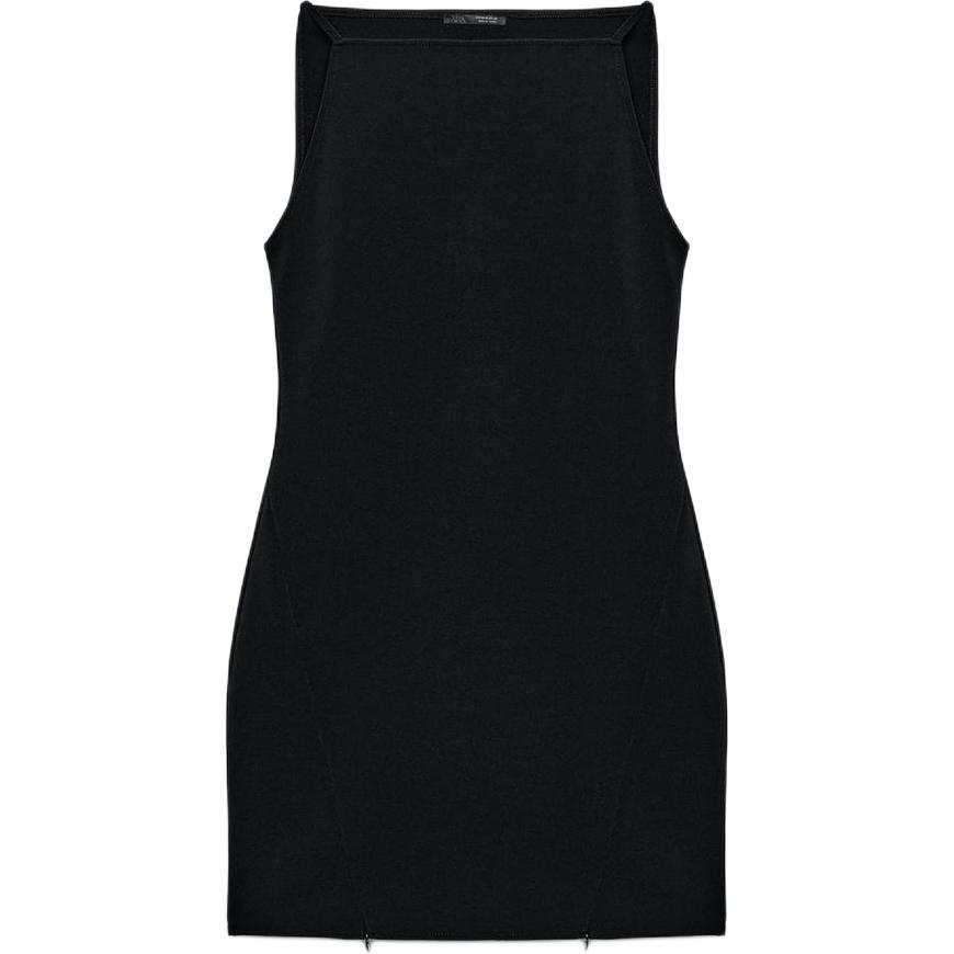 ZARA Slip Dresses Women's Black Moderate
