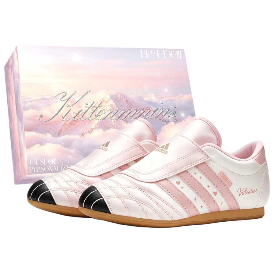 Adidas Adidas Taekwondo Casual Shoes Women's Low Top Pink/White
